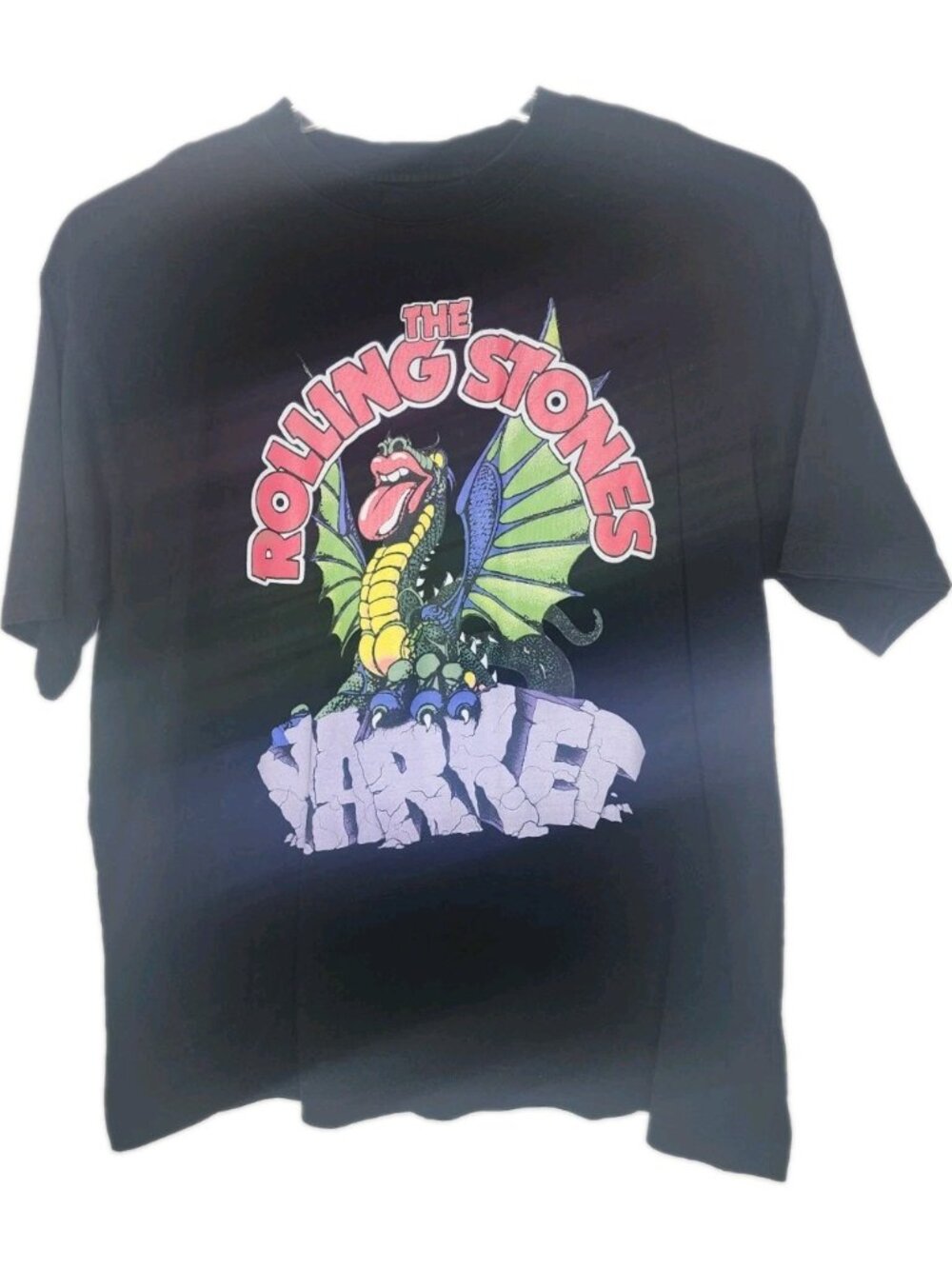 Market x The Rolling Stones Dragon T-Shirt Men's XXL Black Graphic Print